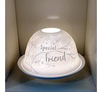 Nordic Light Shade | Friend Tealight Holder Plate | Idea de Regalo de Encaje | Accesorios para Velas, patrón Blanco, Talla única