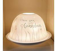 Nordic Light Shade | Grandma | Plato portavelas | Idea de Regalo de Encaje | Accesorios para Velas, patrón Blanco, Talla única
