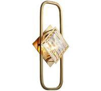 Nordic Luxury Wall Sconces Modern Gold Metal Wall Light with Crystal Finish E14/E12 Sockets Wall Lamps for Bedroom Living Room Hallway