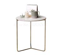 Nordic Marble Edge Coffee Table Living Room Creative Sofa Lamp Luxury Iron Corner Table