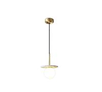 Nordic Marble Pendant Light, Frosted Glass Shade, Copper Single Head Chandelier for Kitchen Island, Contemporary Suspended Lamp Fixture(White,18cm)(White,18cm)(White,18cm)(White,18cm)