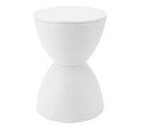 Nordic - Mesa auxiliar redonda de tambor moderna, taburete de plástico de doble cara para café, patio, maquillaje, interior, dormitorio