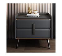 Nordic - Mesita de noche de metal con doble cajón, diseño simple, armario auxiliar creativo para TV, para dormitorio, sala de estar, mesita de noche, taquilla