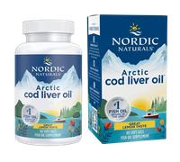 Aceite de hígado de bacalao ártico, 90 cápsulas blandas, con delicioso sabor a limón. Nordic Naturals
