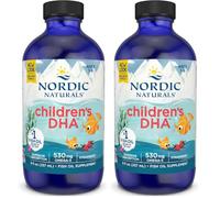 Nordic Naturals, Children's DHA, 530mg Omega-3 de Aceite de Hígado de Bacalao, Sabor Fresa, con EPA y DHA, 237ml, Testado en Laboratorio, Sin Soja, Sin Gluten, No GMO (Paquete de 2)