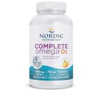 Nordic Naturals Complete Omega-D3, 565 mg de omega 3, suplementos de aceite de pescado con DHA/EPA, omega 6, omega 9 y vitamina D3, dosis alta, sabor limón, 120 cápsulas blandas, sin soja, sin gluten