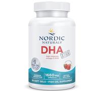 Nordic Naturals DHA Xtra 1660 mg, cápsulas de Omega 3 de alta potencia con aceite de pescado y EPA y DHA, sabor fresa, 60 cápsulas blandas, sin soja, sin gluten