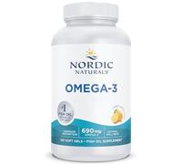 Nordic Naturals Omega 3 690 mg, cápsulas de Omega-3 de alta concentración con aceite de pescado y EPA y DHA, sabor limón, 120 cápsulas blandas, sin soja, sin gluten
