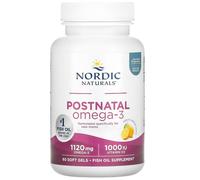 Nordic Naturals, Omega-3 postnatal, limón, 560 mg, 60 cápsulas blandas