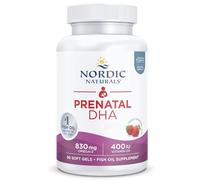 Nordic Naturals Prenatal DHA 830 mg Omega-3 Aceite de Pescado con EPA y DHA, Alta Dosis, Sin Sabor, 90 cápsulas blandas, Analizado en laboratorio, Sin soja, Sin gluten