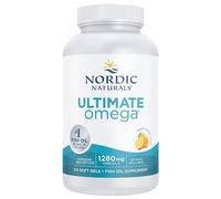 Nordic Naturals Ultimate Omega 3 cápsulas de alta potencia con aceite de pescado, suplementos de omega 3 1280 mg, con EPA y DHA, dosis alta, sabor a limón, 120 cápsulas blandas, sin soja, sin gluten