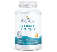 Nordic Naturals Ultimate Omega Cápsulas de Omega 3 de Alta Potencia 1280 mg, con EPA y DHA, alta dosis, sabor limón, 180 cápsulas blandas, sin soja, sin gluten