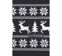 Nordic Navy Knit Christmas Notebook: Cozy Winter Reindeer Journal (6x9, 120 Pages, Lined, Matte)