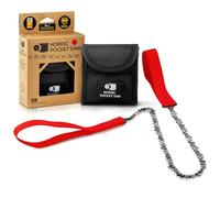 Nordic Pocket Saw Motosierra de Mano - Sierra de Cadena 65 cm con Asas de Nailon - Sierra Manual de Bolsillo Portátil - Sierra Supervivencia Acampada Senderismo - Versión ORIGINAL 33 Dientes