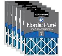 Nordic Pure Filtros de aire de carbono MERV 7 Plus de 16 x 16 x 1 pulgadas, 6 unidades