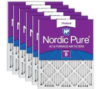 Nordic Pure Merv 8 plisado AC filtro de aire del horno, Caja de 6