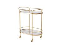 Nordic Restaurant Bar Cart le Tea & Wine Trolley con ruedas d h 62 x 35 x 75 cm - Perfecto para entregas y entretenimiento