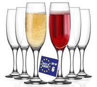 NORDIC SCHILLER LAV Premium Copa Cava, Flauta Champán, Set 6, 220ml, 100% SIN PLOMO, Copas Bodas