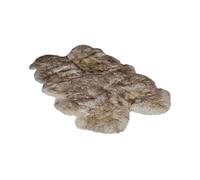 Nordic Sheep - Alfombra de piel de oveja, 170 x 110 cm, piel de oveja Veritable piel para sofá o cama | transpirable y regulador de calor, alfombra de piel | Color: marrón claro