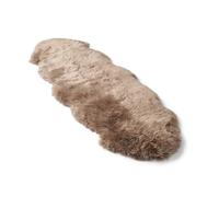 Nordic Sheep Alfombra de piel de oveja real de 2 x 6 pies | Alfombras de piel de oveja para sala de estar y sofá | Alfombras de noche para dormitorios | Alfombra grande y esponjosa es transpirable y