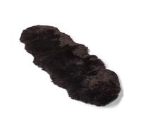 Nordic Sheep Alfombra de piel de oveja real de 2 x 6 pies, alfombras de piel de oveja para sala de estar y sofá, alfombras de noche para dormitorios, alfombra grande y esponjosa, transpirable y regula