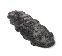 Nordic Sheep Alfombra de piel de oveja real de 2 x 6 pies, alfombras de piel de oveja para sala de estar y sofá, alfombras de noche para dormitorios, alfombra grande y esponjosa, transpirable y regula