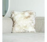 Nordic Sheep Funda de cojín de pelo largo de piel de cordero, 40 x 40 cm, pelo suave para sillas, sofá y cama, acogedor cojín de asiento y piel de cordero en colores naturales y de moda, color: encaje