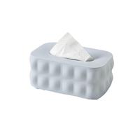 Nordic Simplicity - Caja de pañuelos de estilo nórdico con tapa, para el hogar, sala de estar, escritorio, servilleta, baño, caja de papel higiénico (azul)