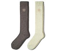 NORDIC Socks 2 Pares, Calcetines Hasta la Rodilla, Lana Merino para Hombres y Mujeres, Calcetines de Invierno (M, Earth)