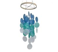 Nordic Style Fresh Shell Wind Chime Pendant Simple and Handmade Shell Soft Decoration Birthday Gift(Blue)