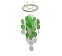 Nordic Style Fresh Shell Wind Chime Pendant Simple and Handmade Shell Soft Decoration Birthday Gift(Green)