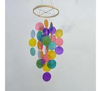 Nordic Style Fresh Shell Wind Chime Pendant Simple and Handmade Shell Soft Decoration Birthday Gift(Colorful)