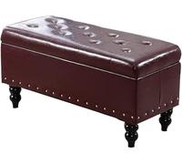 Nordic - Taburete cambiador de zapatos y banco de almacenamiento, ultra delgado, color marrón, perfecto para apartamentos pequeños y espacios estrechos, elegante solución de almacenamiento para