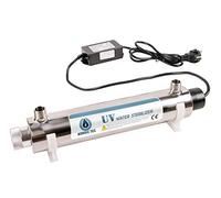 Nordic Tec Esterilizador UV Ultravioleta de acero inoxidable 25W filamento lámpara HQ - Carga frontal - Montaje en pared - Silencioso - Base