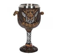 Nordic Viking Warrior Dragon Drakkar - Cáliz de nave de acero inoxidable, copas de vino de Valhalla nórdico vikingo, 210 ml