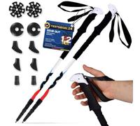 Nordic Walking - Bastones de trekking de carbono premium - de carbono de alta calidad - muy ligeros - seleccionables con bolsa de transporte - Nordic Walking - Bastones de senderismo