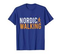 Nordic Walking I Bastones De Marcha Nórdica Camiseta, Hombre, Azul Real, M