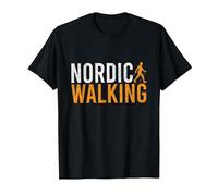Nordic Walking I Bastones De Marcha Nórdica Camiseta, Hombre, Negro, 3XL