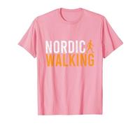 Nordic Walking I Bastones De Marcha Nórdica Camiseta, Hombre, Rosado, 3XL