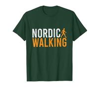 Nordic Walking I Bastones De Marcha Nórdica Camiseta, Hombre, Verde Bosque, XL