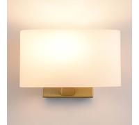 Nordic Wall Sconce Glass Wall Light, Bedside Wall Mounted Lamp Wrought Iron Wall Lighting Fittings, Living Room Decor Sconces Indoor Wall Lamps for Living Room/Copper Color