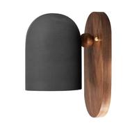 Nordic Wall Sconce Retro Wood Wall Light Creative Home Decor Lighting Fixture, Walnut Indoor Hardwired Wall Lamp for Bedroom Bedside Living Room Dinning Room Hallway, E27