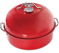 Nordic Ware 365 - Ahumador de cocina para interior y exterior, para carne, pescado y verduras, ahumador para barbacoa con indicador de temperatura, color rojo, talla única