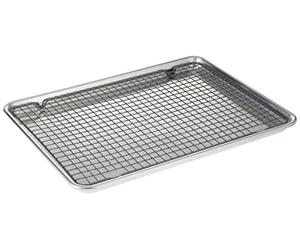 Nordic Ware 43172AMZM Media hoja con rejilla antiadherente apta para horno, aluminio, natural