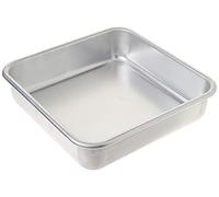 Nordic Ware 47500 Naturals - Molde cuadrado para tartas (aluminio, 20,3 x 20,3 cm), color plateado