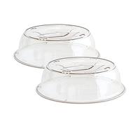 Nordic Ware 65043AMZ Deluxe Cubiertas para platos, 2 unidades, plástico, transparente