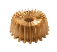 Brilliance Bundt Pan, molde de aluminio fundido para tartas con patrón radiante, utensilios para hornear de primera calidad fabricados en los Estados Unidos, dorado