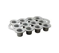 Nordic Ware Grand Popover - Sartén Petite Popover Pan Twelve 1/4-cup cavities plateado/gris.