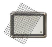 Nordic Ware Juego de horno de galletas de aluminio natural de 3 piezas, plata