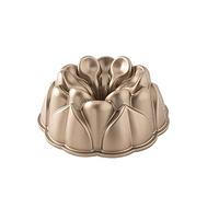 Nordic Ware Magnolia Bundt - Molde para tarta (aluminio fundido), color marrón
